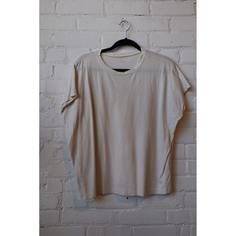Everlane The Cotton Slub Boxy Tee Off White Cream Short Sleeve Small